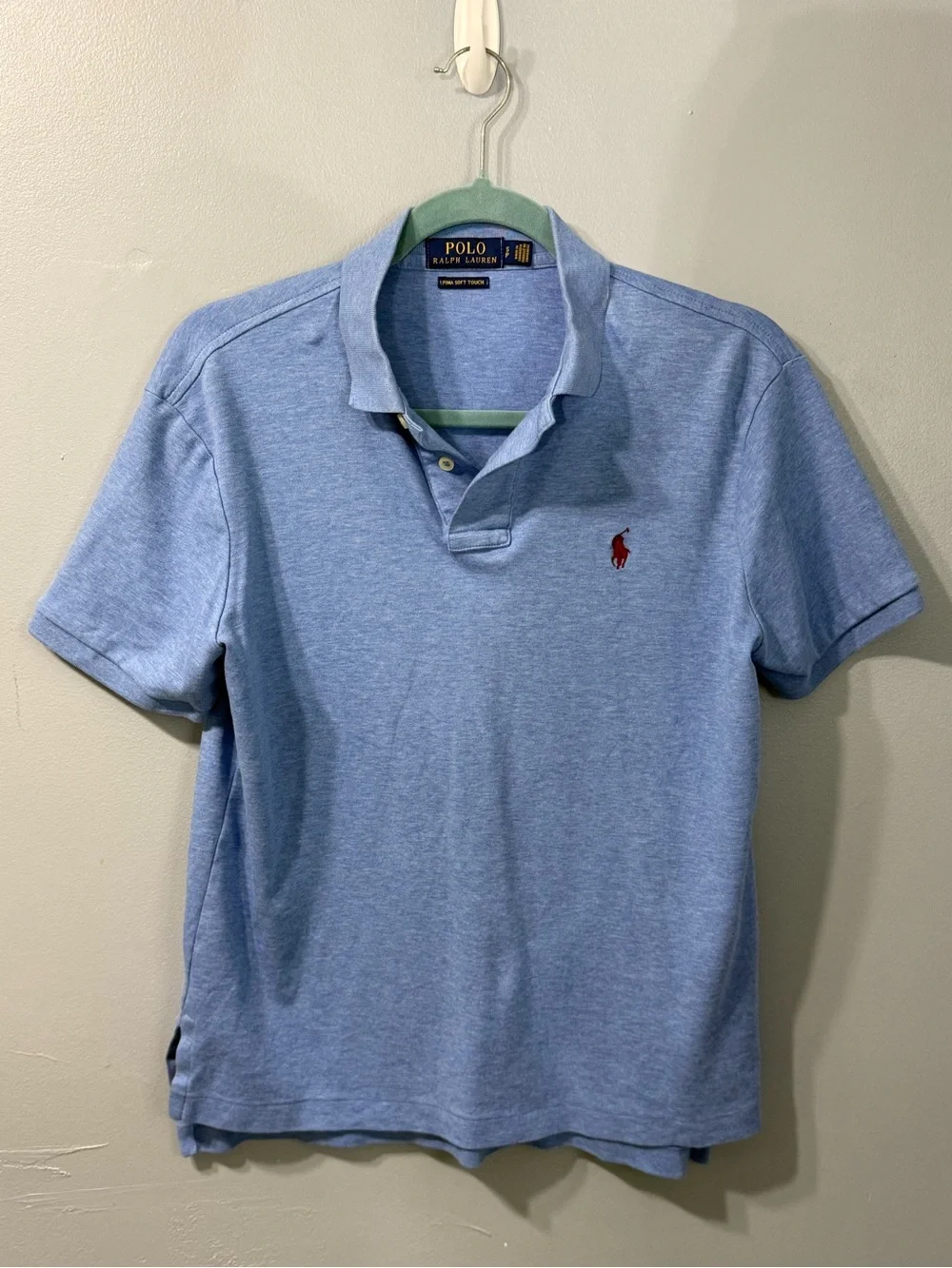 Polo Ralph Lauren Men’s Pima Soft Baby Blue Polo Men’s Size Small